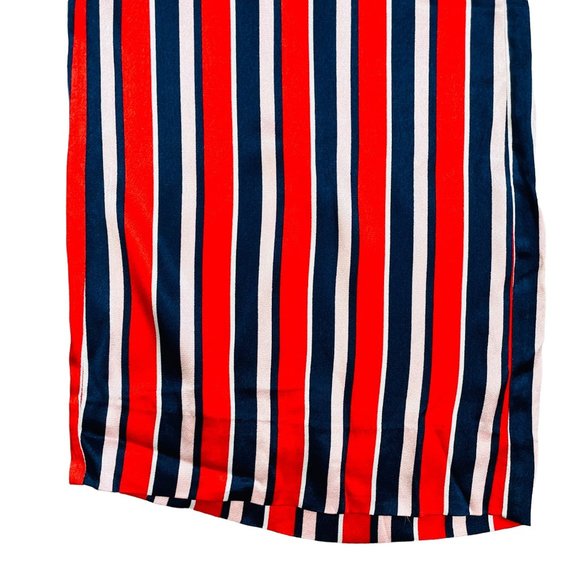 Just Female Mynte Red Striped Satin Trousers Size Small - Picture 12 of 12